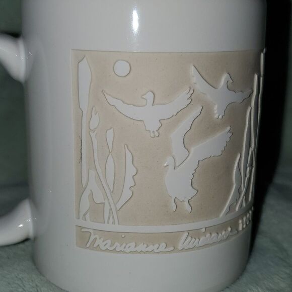 Marianne Wieland 1991 Flying Duck  KAKM Anchorage Alaska  Etched Mug 10 oz. - Picture 3 of 7
